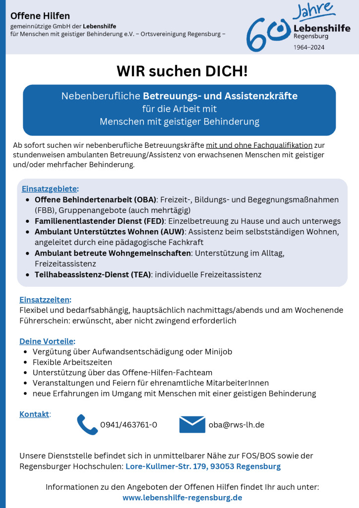 Offene Hilfen Nebenjob